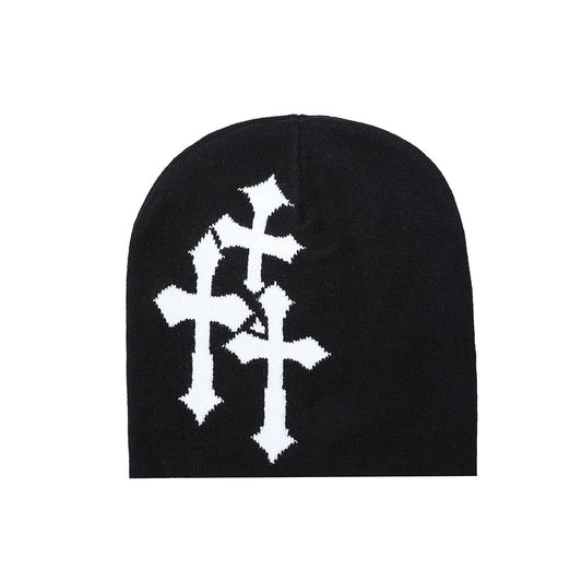 American Crucifix Jacquard Knitted Beanie