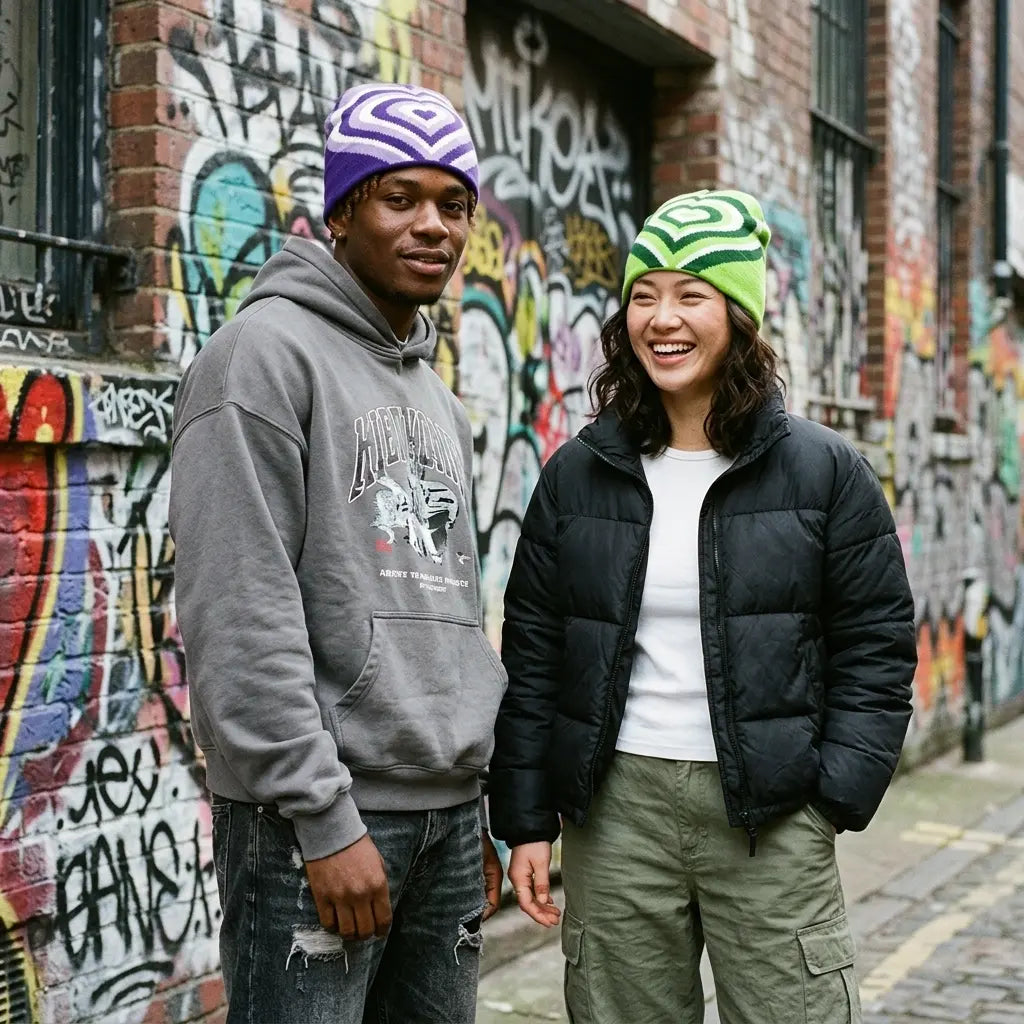 Infinite Hearts Knitted Beanie