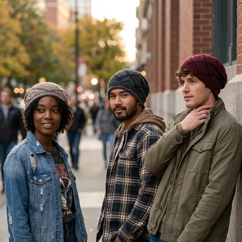 Kearney Winter Rhombuses Fur Knitted Beanie