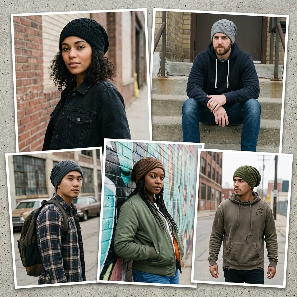 Rhode Island Winter Knitted Slouchy Beanie