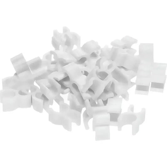 1/4" Wireframe Clips for Mini Lights, M5, 5mm LED Lights, White, Pack of 100