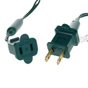 100 5mm Cool White LED Christmas Lights, 4" Spacing, Green Wire