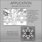 20" LED Folding Snowflake, Warm White, Lights