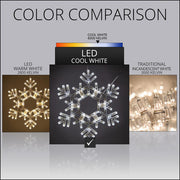 20" Folding Snowflake, Cool White Twinkle Lights