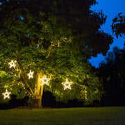 22" Warm White LED Double 5 Point Star
