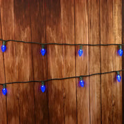 25 C7 Blue LED Christmas Lights, 8" Spacing, Green Wire [CLOSEOUT]
