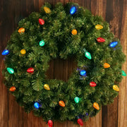 25 C7 Multicolor LED Christmas Lights, 8" Spacing, Green Wire [CLOSEOUT]