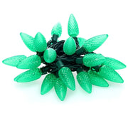 25 C9 Green LED Christmas Lights, 8" Spacing, Green Wire [CLOSEOUT]