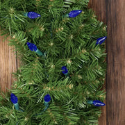 35 C6 Blue LED Christmas Lights, 4" Spacing, Green Wire [CLOSEOUT]