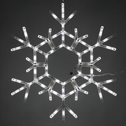 36" Folding Snowflake, Cool White Twinkle Lights