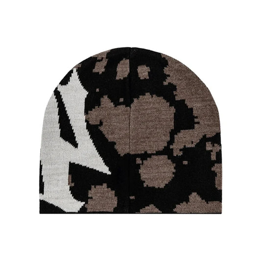 404 Y2K Brown Skully Beanie