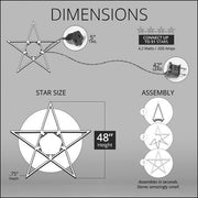 48" Cool White LED Folding Star