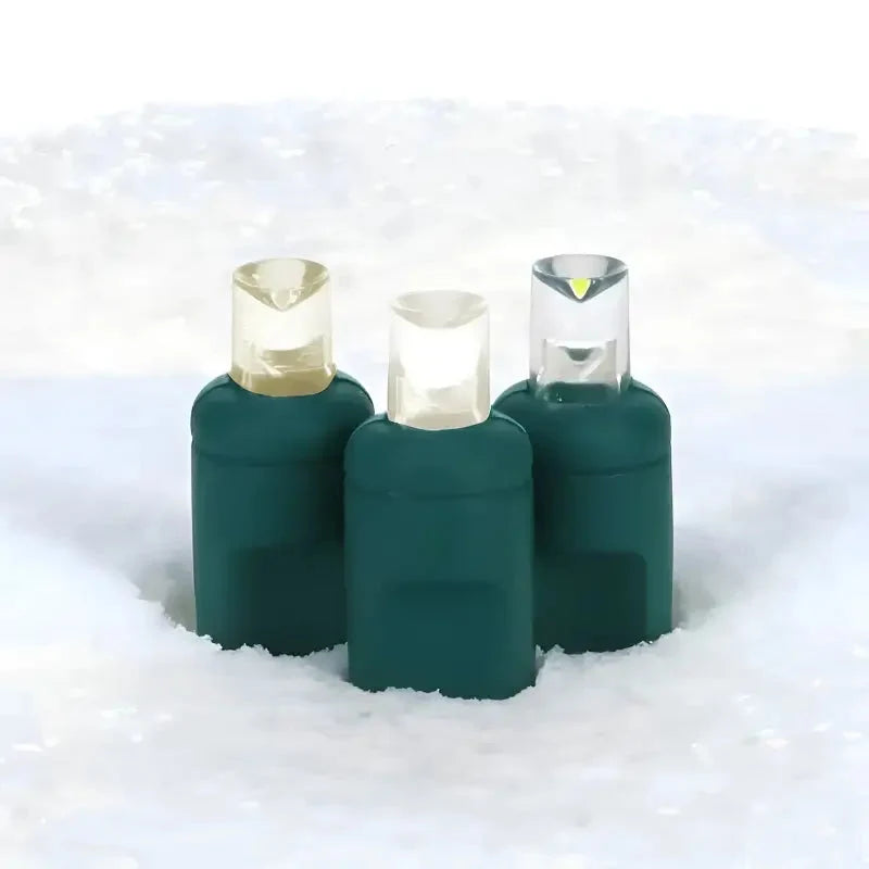50 5mm ColorCraft® Champagne - Warm White, Pure White, and Cool White LED Christmas Lights, 6" Spacing, Green Wire