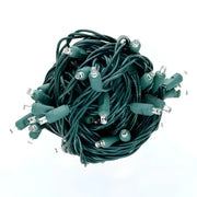 50 5mm ColorCraft® Champagne - Warm White, Pure White, and Cool White LED Christmas Lights, 6" Spacing, Green Wire
