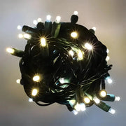 50 5mm ColorCraft® Champagne - Warm White, Pure White, and Cool White LED Christmas Lights, 6" Spacing, Green Wire