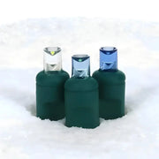 50 5mm ColorCraft® Arctic - Teal, Blue, and Cool White LED Christmas Lights, 6" Spacing, Green Wire