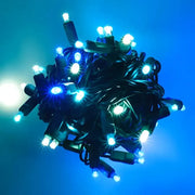 50 5mm ColorCraft® Arctic - Teal, Blue, and Cool White LED Christmas Lights, 6" Spacing, Green Wire
