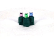 50 5mm ColorCraft® Colombia - Blue, Purple, and Green LED Christmas Lights, 6" Spacing, Green Wire