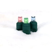50 5mm ColorCraft® Havana - Teal, Frosted Lime Green, and Frosted Pink LED Christmas Lights, 6" Spacing, Green Wire