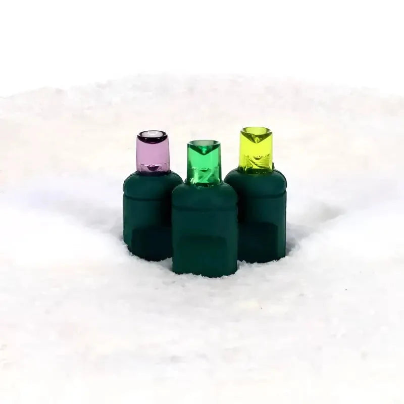 50 5mm ColorCraft® Mardi Gras - Purple, Green, and Gold LED Christmas Lights, 6" Spacing, Green Wire