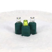 50 5mm ColorCraft® Silver & Gold - Cool White, Warm White, and Gold LED Christmas Lights, 6" Spacing, Green Wire
