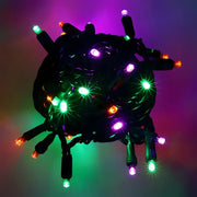 50 5mm ColorCraft® Spooky - Green, Orange, and Purple LED Christmas Lights, 6" Spacing, Black Wire [CLOSEOUT]