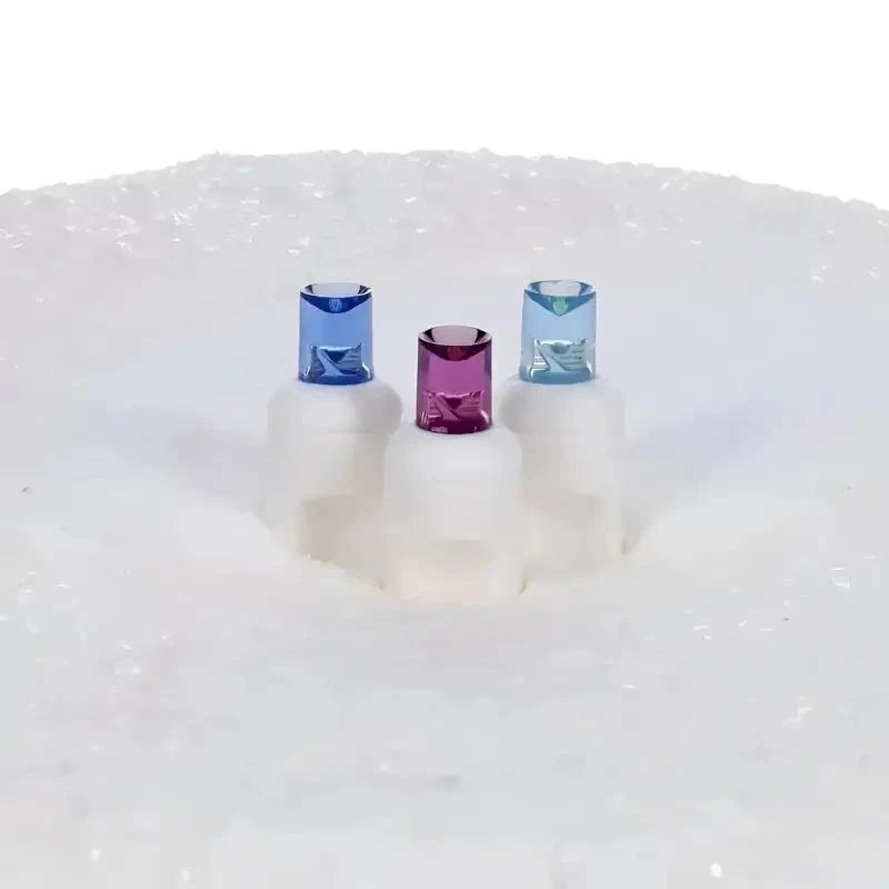 50 5mm ColorCraft® Stardust - Teal, Blue, and Purple LED Christmas Lights, 6" Spacing, White Wire