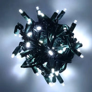 50 5mm Cool White SuperSpark® LED Strobe Christmas Lights, 6" Spacing, Green Wire
