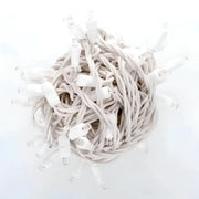 50 5mm Cool White SuperSpark® LED Strobe Christmas Lights, 6" Spacing, White Wire