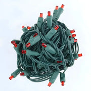 50 5mm Red SuperSpark® LED Strobe Christmas Lights, 6" Spacing, Green Wire