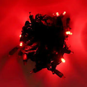 50 5mm Red SuperSpark® LED Strobe Christmas Lights, 6" Spacing, Green Wire