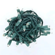 50 5mm Warm White SuperSpark® LED Strobe Christmas Lights, 6" Spacing, Green Wire