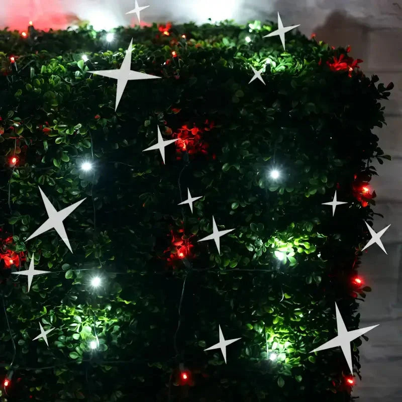 5mm 4' x 6' Red, Cool White DreamSpark® Smooth Fade LED Net Lights, Green Wire