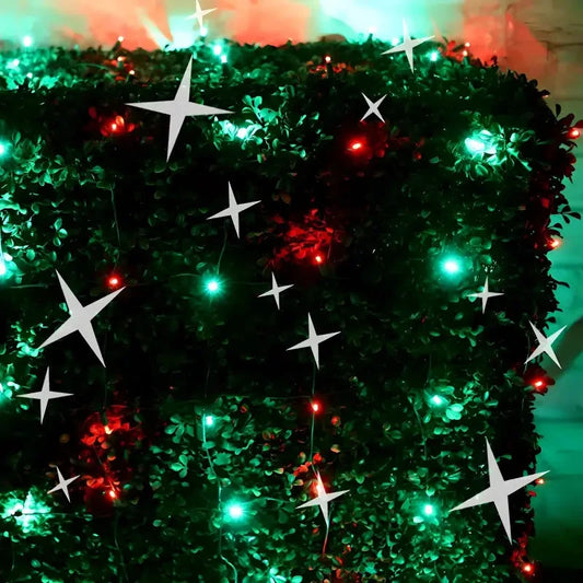 5mm 4' x 6' Red, Green DreamSpark® Smooth Fade LED Net Lights, Green Wire