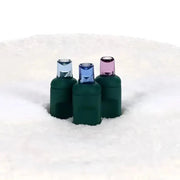 70 5mm ColorCraft® Stardust - Teal, Blue, and Purple DreamSpark® Slow Fade LED Christmas Lights, 4" Spacing, Green Wire