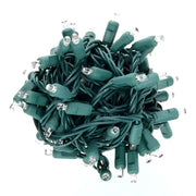 70 5mm Cool White DreamSpark® Slow Fade LED Christmas Lights, 4" Spacing, Green Wire