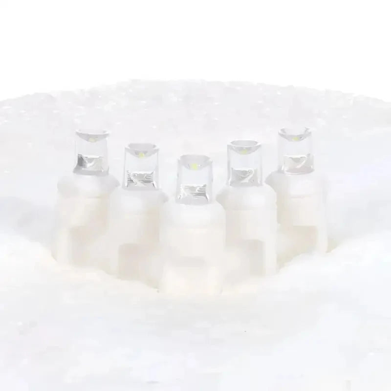 70 5mm Cool White DreamSpark® Slow Fade LED Christmas Lights, 4" Spacing, White Wire