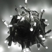 70 5mm Cool White DreamSpark® Slow Fade LED Christmas Lights, 4" Spacing, White Wire