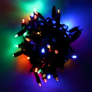 70 5mm Multicolor DreamSpark® Slow Fade LED Christmas Lights, 4" Spacing, Green Wire