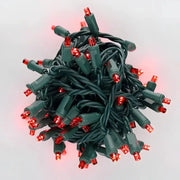 70 5mm Red DreamSpark® Slow Fade LED Christmas Lights, 4" Spacing, Green Wire