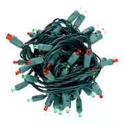 70 5mm Red, Green, and Cool White DreamSpark® Slow Fade LED Christmas Lights, 4" Spacing, Green Wire