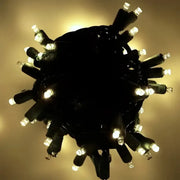 70 5mm Warm White DreamSpark® Slow Fade LED Christmas Lights, 4" Spacing, Green Wire