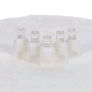 70 5mm Warm White LED Christmas Lights, 4" Spacing, White Wire
