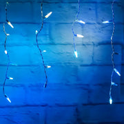 70 M5 Arctic - Blue, Cool White, Teal DreamSpark® Slow Fade LED Icicle Lights, White Wire [CLOSEOUT]