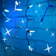 70 M5 Arctic - Blue, Cool White, Teal DreamSpark® Slow Fade LED Icicle Lights, White Wire [CLOSEOUT]