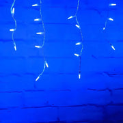 70 M5 Blue LED Icicle Lights, White Wire