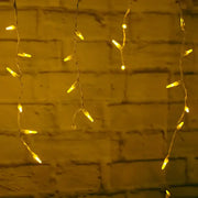 70 M5 Gold DreamSpark® Slow Fade LED Icicle Lights, White Wire [CLOSEOUT]