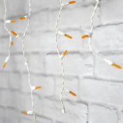70 M5 Orange DreamSpark® Slow Fade LED Icicle Lights, White Wire [CLOSEOUT]