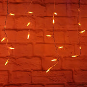 70 M5 Orange DreamSpark® Slow Fade LED Icicle Lights, White Wire [CLOSEOUT]