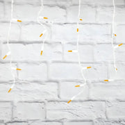 70 M5 Orange LED Icicle Lights, White Wire [CLOSEOUT]